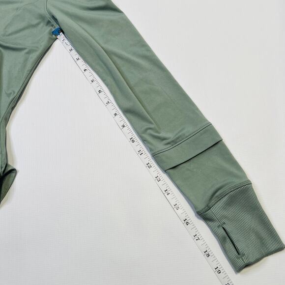 7Diamonds Core Jacket Womens Small Green Full Zip Hoodie Stretch Thumb Holes - Picture 8 of 13